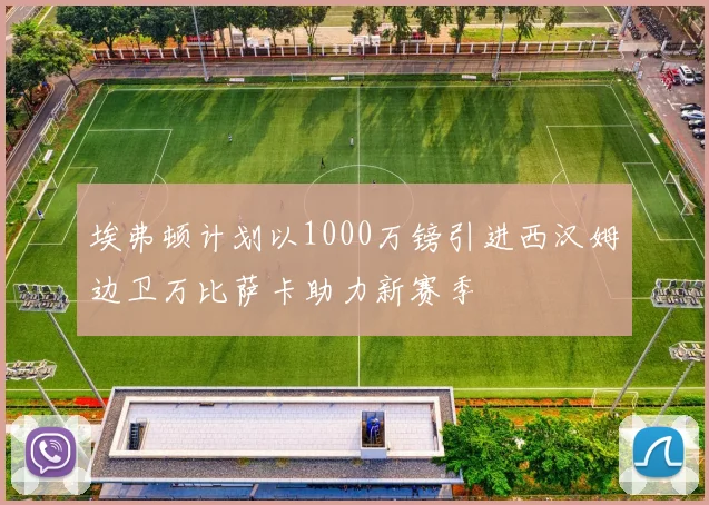 埃弗顿计划以1000万镑引进西汉姆边卫万比萨卡助力新赛季